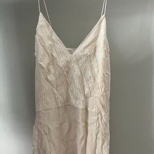 Iro creme colored ruffle dress